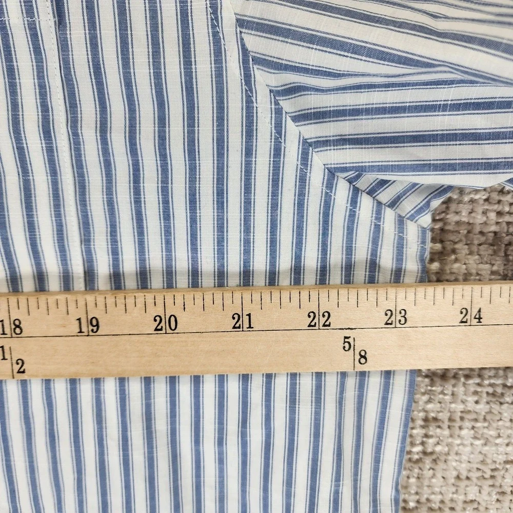 Tommy Bahama Newport Tamati Stripe Shirt Mens L Throne Blue Pima Cotton Blnd NWT - Picture 4 of 13